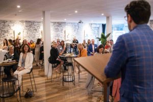 Public address by Showcase SA ceo Steve Testar at Showcase SA Event at Gallery on Waymouth Street