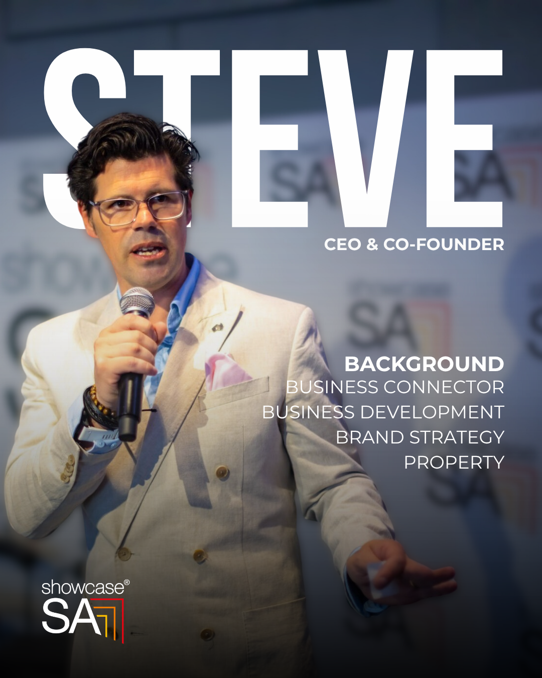 Steve, CEO and Co-Founder of Showcase SA